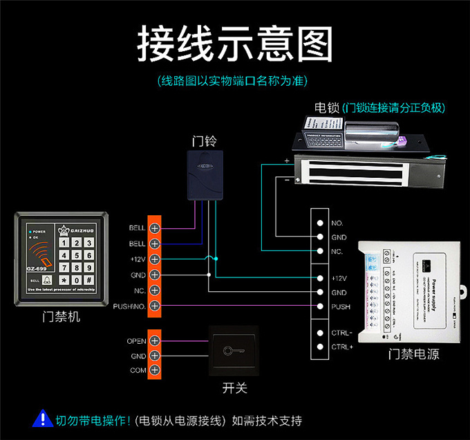 盖卓门禁系统ID一体机密码锁刷卡控制器699